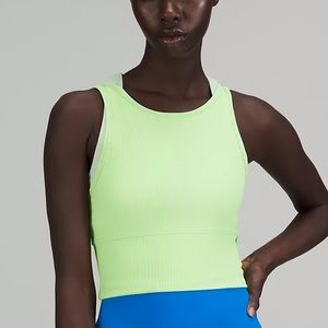Lululemon Power Pivot Ribbed Tank Top Green Size 6
